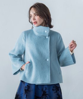 【ビアッジョブルー/Viaggio Blu】のモヘヤシャギーショートコート 人気、トレンドファッション・服の通販 founy(ファニー) ファッション Fashion レディースファッション WOMEN アウター Coat Outerwear コート Coats エレガント 上品 Elegant スタンド Stand フェミニン Feminine |ID:prp329100004322657