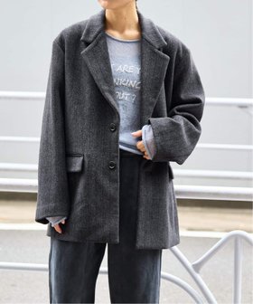 【ジョイントワークス/JOINT WORKS】のウールMIXヘリンボーンテーラージャケット 人気、トレンドファッション・服の通販 founy(ファニー) ファッション Fashion レディースファッション WOMEN アウター Coat Outerwear ジャケット Jackets 2024年 2024 2024-2025秋冬・A/W Aw/Autumn/Winter/Fw/Fall/2024-2025 インナー Inner ショート Short ジャケット Jacket ストライプ Stripe デニム Denim トレンド Trend パーカー Hoodie ワイド Wide 冬 Winter |ID:prp329100004322668