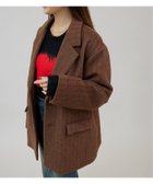 【ジョイントワークス/JOINT WORKS】のウールMIXヘリンボーンテーラージャケット 人気、トレンドファッション・服の通販 founy(ファニー) ファッション Fashion レディースファッション WOMEN アウター Coat Outerwear ジャケット Jackets 2024年 2024 2024-2025秋冬・A/W Aw/Autumn/Winter/Fw/Fall/2024-2025 インナー Inner ショート Short ジャケット Jacket ストライプ Stripe デニム Denim トレンド Trend パーカー Hoodie ワイド Wide 冬 Winter thumbnail ブラウン|ID: prp329100004322668 ipo3291000000030117354