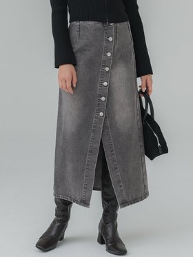 【コカ/COCA】 ウォッシュデニムスカート人気、トレンドファッション・服の通販 founy(ファニー) ファッション Fashion レディースファッション WOMEN スカート Skirt デニムスカート Denim Skirts デニム Denim ポケット Pocket |ID:prp329100004323214