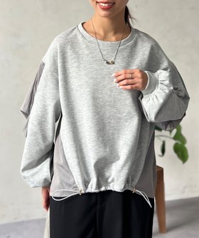 【シェトワ/Chez toi】の裾ドロスト異素材プルオーバー 人気、トレンドファッション・服の通販 founy(ファニー) ファッション Fashion レディースファッション WOMEN トップス・カットソー Tops/Tshirt プルオーバー Pullover おすすめ Recommend ギャザー Gather トレンド Trend フェミニン Feminine ワイド Wide 無地 Plain Color |ID:prp329100004324108