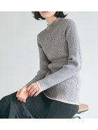 【コカ/COCA】のワンポイントデザインリブニット 人気、トレンドファッション・服の通販 founy(ファニー) ファッション Fashion レディースファッション WOMEN トップス・カットソー Tops/Tshirt ニット Knit Tops ボーダー Border ポケット Pocket リブニット Rib Knit thumbnail Gray|ID: prp329100004324771 ipo3291000000030009486