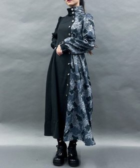 【アクシーズファム/axes femme】のスネークダマスクワンピース 人気、トレンドファッション・服の通販 founy(ファニー) ファッション Fashion レディースファッション WOMEN ワンピース Dress おすすめ Recommend クール Cool ジャカード Jacquard プリント Print |ID:prp329100004325203