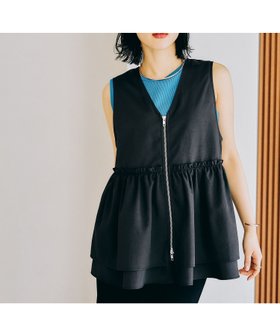 【レプシィム ローリーズファーム/LEPSIM LOWRYS FARM】のギャザーWZIPベスト 人気、トレンドファッション・服の通販 founy(ファニー) ファッション Fashion レディースファッション Fashion for Women アウター Coat / Outerwear Collection トップス・カットソー Cut & Sew Tops ベスト&ジレ / 重ね着スタイル Vests & Gilets おすすめ Recommended / Our Picks ギャザー Gathered, Ruffled ジップ Zip, Zipper トレンド Trend, Trending Now ベスト Vest, Waistcoat ペプラム Peplum, Flared Hem ボトム Bottoms, Lower Wear 今季 This Season, Current Season 春 Spring 秋 Autumn |ID:prp329100004325215