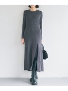 【コカ/COCA】のスリットニットドレス Charcoal|ID:prp329100004325644