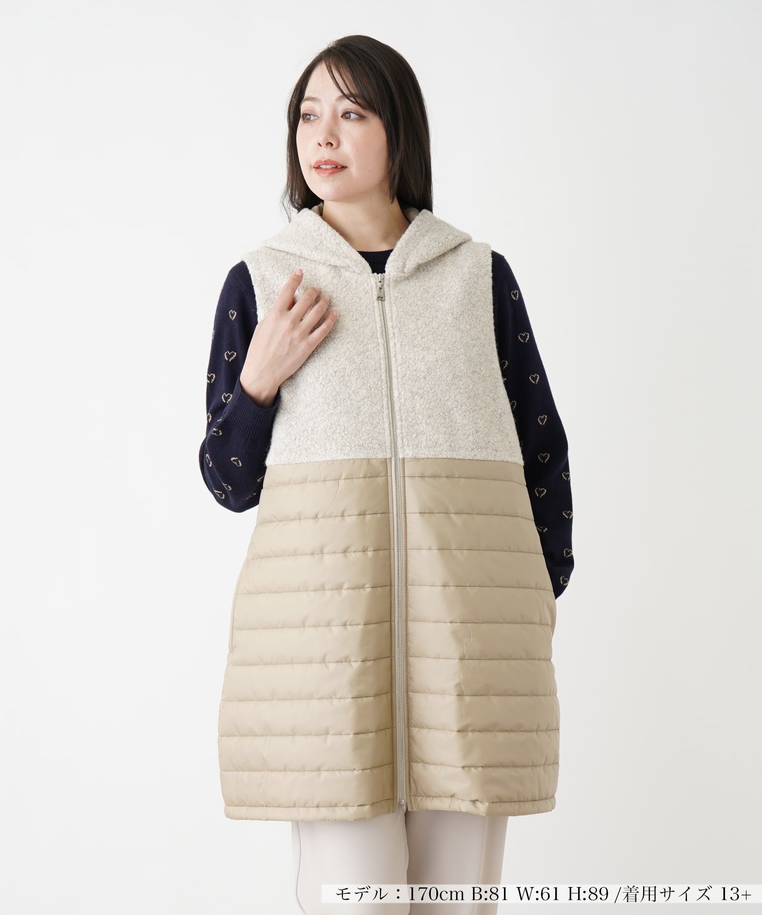 【レリアンプラスハウス/Leilian PLUS HOUSE】のベスト 人気、トレンドファッション・服の通販 founy(ファニー) 　ファッション　Fashion　レディースファッション　WOMEN　アウター　Coat Outerwear　トップス・カットソー　Tops/Tshirt　ベスト/ジレ　Gilets/Vests　キルティング　Quilting　スタイリッシュ　Stylish　デニム　Denim　ベスト　Vest　エレガント 上品　Elegant　春　Spring　軽量　Lightweight　防寒　Cold Protection　 other-1|ID: prp329100004326391 ipo3291000000030118641