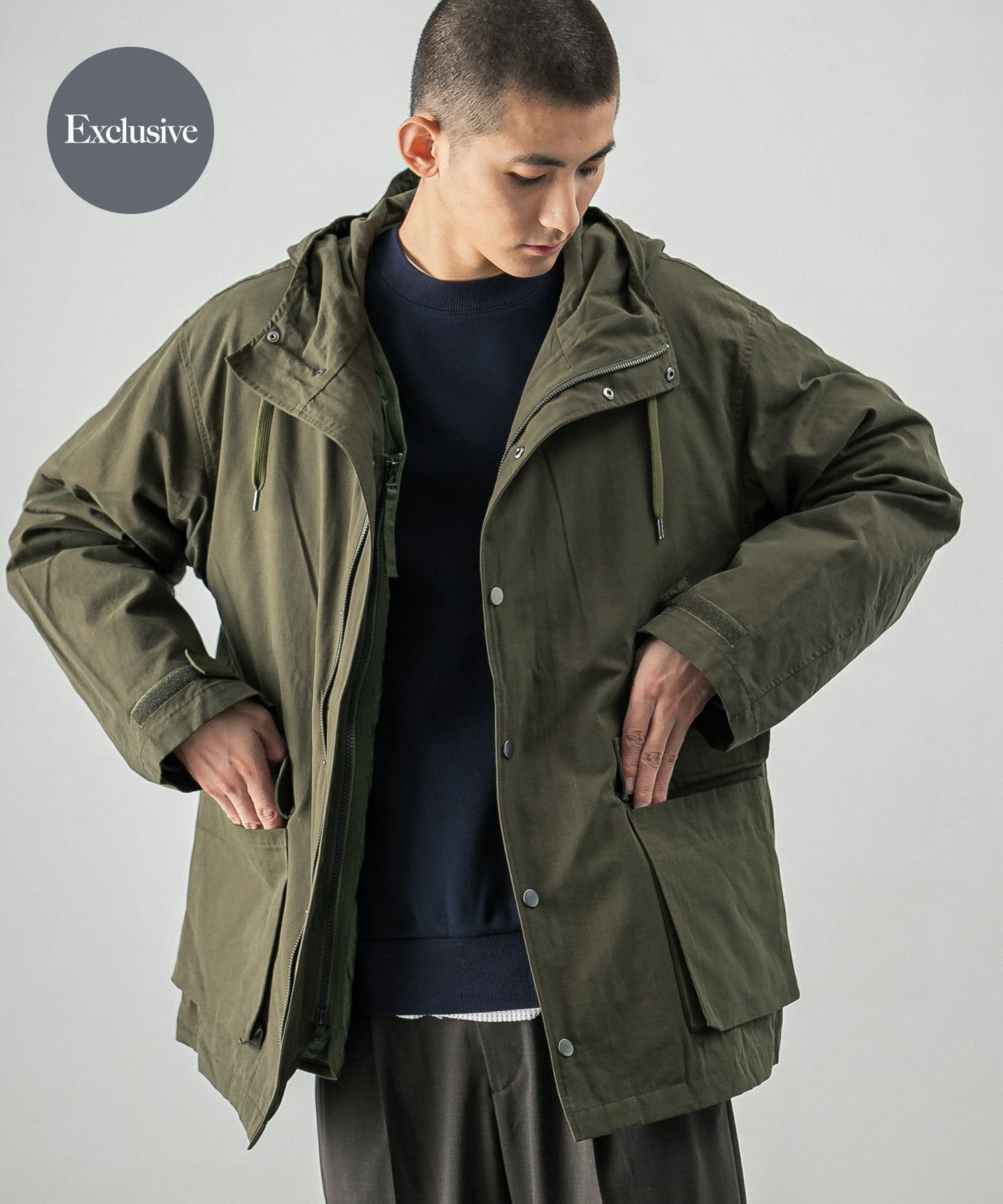 【アーバンリサーチ/URBAN RESEARCH / MEN】の『別注』TAION*URBAN RESEARCH 3WAY HOODED JACKET インテリア・キッズ・メンズ・レディースファッション・服の通販 founy(ファニー) 　ファッション　Fashion　メンズファッション　MEN　2024年　2024　2024-2025秋冬・A/W　Aw/Autumn/Winter/Fw/Fall/2024-2025　A/W・秋冬　Aw・Autumn/Winter・Fw・Fall-Winter　冬　Winter　キルティング　Quilting　ショート　Short　スラックス　Slacks　ダウン　Down　デニム　Denim　ファブリック　Fabric　ライナー　Liner　エレガント 上品　Elegant　別注　Special Order　春　Spring　秋　Autumn/Fall　OLIVE|ID: prp329100004326417 ipo3291000000030092610