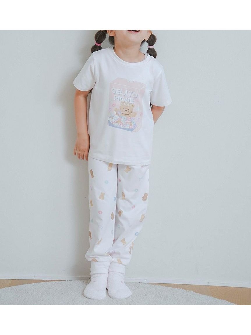 【ジェラート ピケ/gelato pique / KIDS】の【KIDS】シリアルベア柄ロングパンツ インテリア・キッズ・メンズ・レディースファッション・服の通販 founy(ファニー) 　ファッション　Fashion　キッズファッション　KIDS　ボトムス　Bottoms/Kids　おすすめ　Recommend　カラフル　Colorful　カーディガン　Cardigan　ドット　Dot　プリント　Print　モチーフ　Motif　ロング　Long　ワンポイント　One Point　PNK[066]|ID: prp329100004326582 ipo3291000000030291755