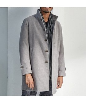 【メンズビギトーキョー/Men's Bigi / MEN】の【EFFORTLESS】中空糸メルトンスタンドカラーコート 人気、トレンドファッション・服の通販 founy(ファニー) ファッション Fashion メンズファッション MEN カットソー Cut And Sew 軽量 Lightweight ジャケット Jacket スタンド Stand ストライプ Stripe 定番 Standard ポケット Pocket ミドル Middle メルトン Melton エレガント 上品 Elegant ビジネス 仕事 通勤 Business |ID:prp329100004327777