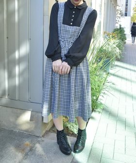 【アクシーズファム/axes femme】のチェックリボンドッキングワンピース 人気、トレンドファッション・服の通販 founy(ファニー) ファッション Fashion レディースファッション WOMEN ワンピース Dress おすすめ Recommend ソックス Socks チェック Check ドッキング Docking リボン Ribbon |ID:prp329100004328014