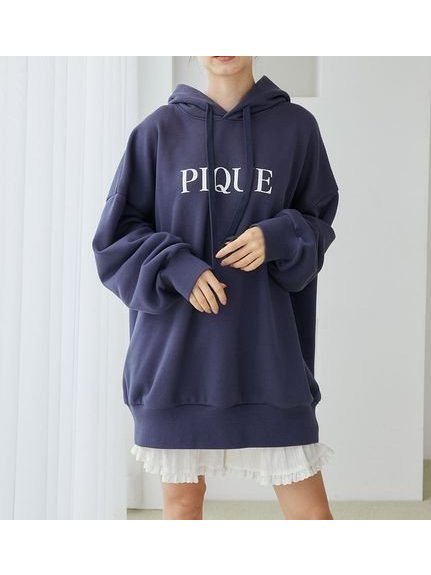 【ジェラート ピケ/gelato pique】の裏毛フーディー インテリア・キッズ・メンズ・レディースファッション・服の通販 founy(ファニー) 　ファッション　Fashion　レディースファッション　WOMEN　A/W・秋冬　Aw・Autumn/Winter・Fw・Fall-Winter　おすすめ　Recommend　シンプル　Simple　プリント　Print　ロング　Long　無地　Plain Color　NVY[089]|ID: prp329100004328163 ipo3291000000030040529