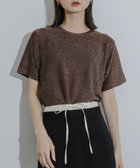 【センスオブプレイス/SENSE OF PLACE by URBAN RESEARCH】のクルーネックラメTシャツ(半袖) BROWN|ID: prp329100004329069 ipo3291000000030455659