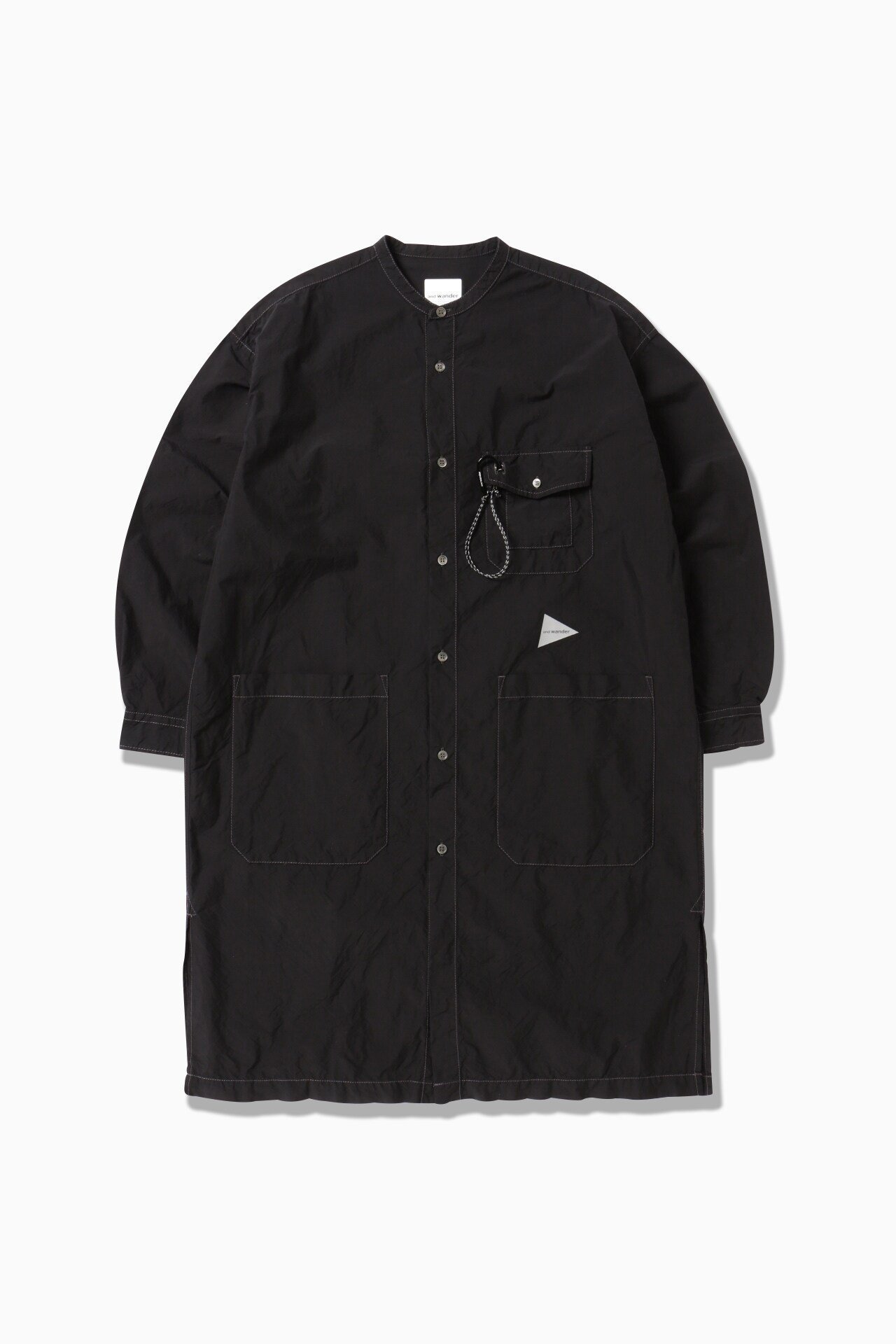 【アンドワンダー/and wander】のCORDURA typewriter long shirt インテリア・キッズ・メンズ・レディースファッション・服の通販 founy(ファニー) 　ファッション　Fashion　レディースファッション　WOMEN　トップス・カットソー　Tops/Tshirt　シャツ/ブラウス　Shirts/Blouses　フラップ　Flap　ポケット　Pocket　black|ID: prp329100004329176 ipo3291000000030048906