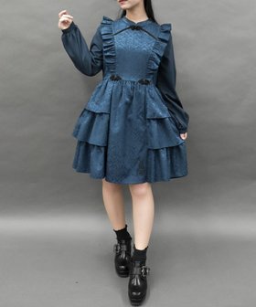 【アクシーズファム/axes femme】のバタフライ刺繍チャイナ釦ワンピース 人気、トレンドファッション・服の通販 founy(ファニー) ファッション Fashion レディースファッション WOMEN ワンピース Dress おすすめ Recommend オリエンタル Oriental ジャカード Jacquard バタフライ Butterfly リボン Ribbon レース Race |ID:prp329100004329274