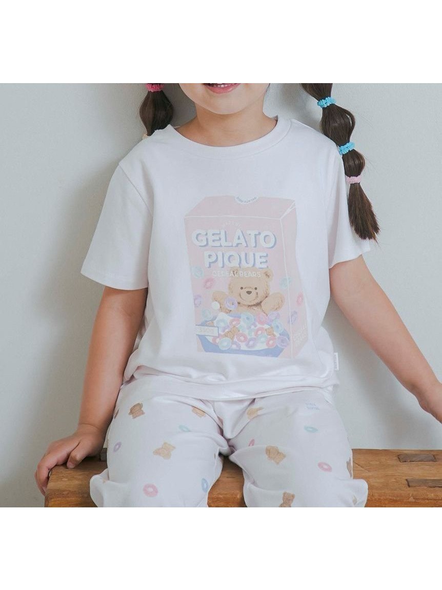 【ジェラート ピケ/gelato pique / KIDS】の【KIDS】シリアルベアワンポイントTシャツ インテリア・キッズ・メンズ・レディースファッション・服の通販 founy(ファニー) 　ファッション　Fashion　キッズファッション　KIDS　おすすめ　Recommend　カラフル　Colorful　プリント　Print　ボトム　Bottom　モチーフ　Motif　ロング　Long　ワンポイント　One Point　PNK[066]|ID: prp329100004329525 ipo3291000000030286518