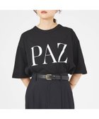 【カリテ/qualite】の【MARGAUX】PAZ/LIFE ロゴTシャツ 人気、トレンドファッション・服の通販 founy(ファニー) ファッション Fashion レディースファッション WOMEN トップス・カットソー Tops/Tshirt シャツ/ブラウス Shirts/Blouses ロング / Tシャツ T-Shirts フランス France 夏 Summer thumbnail ブラック|ID: prp329100004329666 ipo3291000000030055252