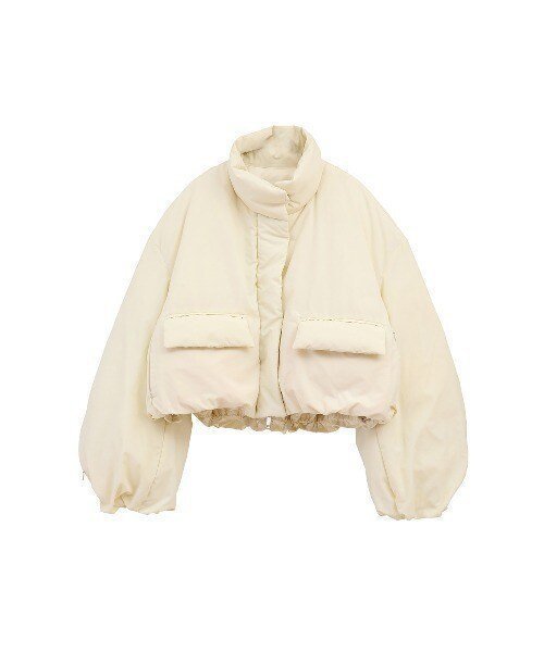 【エルエイチピー/LHP】のCLANE/クラネ/BALLOON SHORT DOWN JACKET インテリア・キッズ・メンズ・レディースファッション・服の通販 founy(ファニー) 　ファッションモデル・俳優・女優　Models　女性　Women　松本恵奈　Matsumoto Ena　ファッション　Fashion　レディースファッション　WOMEN　アウター　Coat Outerwear　ジャケット　Jackets　コンパクト　Compact　切替　Switching　ショート　Short　スピンドル　Spindle　ダウン　Down　フォルム　Form　フラップ　Flap　フロント　Front　ポケット　Pocket　メッシュ　Mesh　リップ　Lip　アイボリー2|ID: prp329100004330036 ipo3291000000030058480