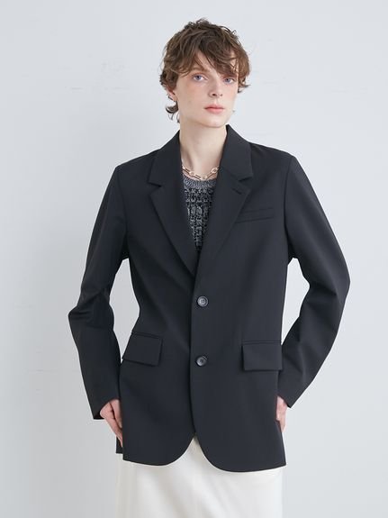 【ミースロエ/MIESROHE】のリラクシーシングルブレストジャケット インテリア・キッズ・メンズ・レディースファッション・服の通販 founy(ファニー) 　雑誌掲載アイテム　Magazine Items　ファッション雑誌　Fashion Magazines　ジゼル　GISELe　ファッション　Fashion　レディースファッション　WOMEN　アウター　Coat Outerwear　ジャケット　Jackets　6月号　June Issue　シンプル　Simple　ジャケット　Jacket　ストレッチ　Stretch　ファブリック　Fabric　フラップ　Flap　ボックス　Box　ポケット　Pocket　マニッシュ　Mannish　エレガント 上品　Elegant　雑誌　Magazine　BLK[009]|ID: prp329100004330078 ipo3291000000030272541