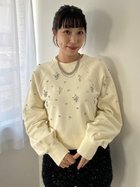 【リリーブラウン/Lily Brown】のL.B CANDY STOCK CANDYビジュースウェット 人気、トレンドファッション・服の通販 founy(ファニー) ファッション Fashion レディースファッション WOMEN トップス・カットソー Tops/Tshirt パーカ Sweats スウェット Sweat ショート Short スウェット Sweat スリーブ Sleeve バランス Balance thumbnail OWHT[002]|ID: prp329100004330292 ipo3291000000030060958