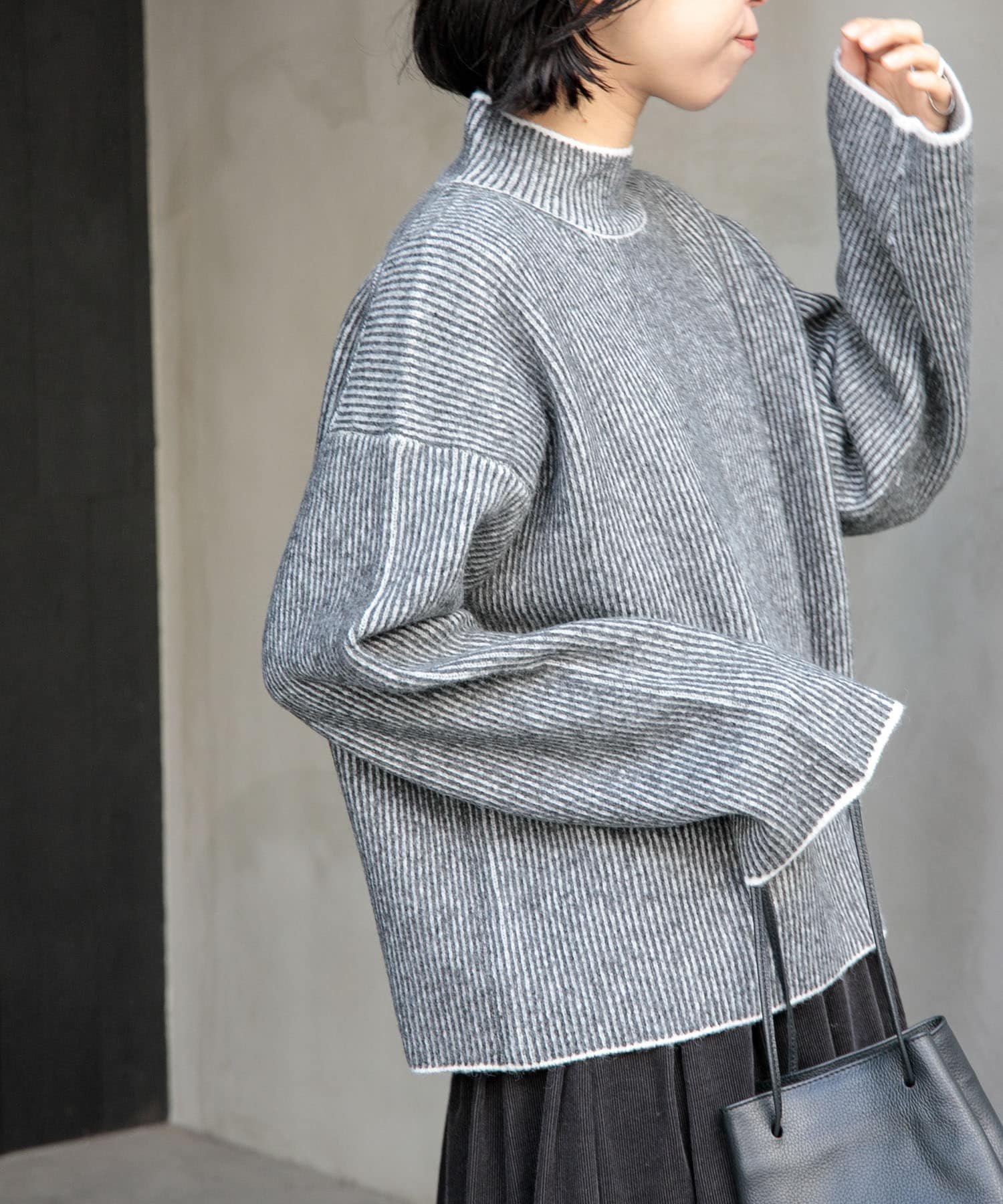 【アーバンリサーチ ドアーズ/URBAN RESEARCH DOORS】のFORK SPOON 両畦ストライプニット 人気、トレンドファッション・服の通販 founy(ファニー) 　ファッション　Fashion　レディースファッション　WOMEN　トップス・カットソー　Tops/Tshirt　ニット　Knit Tops　2024年　2024　2024-2025秋冬・A/W　Aw/Autumn/Winter/Fw/Fall/2024-2025　冬　Winter　ストライプ　Stripe　ハイネック　High Neck　ベーシック　Basic　ロング　Long　ワイド　Wide　畦　Ridge　A/W・秋冬　Aw・Autumn/Winter・Fw・Fall-Winter　 other-1|ID: prp329100004330463 ipo3291000000030293224