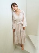 【スナイデル ホーム/SNIDEL HOME】のガーゼレースVネックワンピース 人気、トレンドファッション・服の通販 founy(ファニー) ファッション Fashion レディースファッション WOMEN ワンピース Dress イエロー Yellow ストライプ Stripe フェミニン Feminine フラワー Flower リボン Ribbon レーシー Lacey レース Race 無地 Plain Color thumbnail STRIPE[932]|ID: prp329100004330856 ipo3291000000030066732