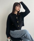 【アニュアンス/anuans】のラクーンブレンドノーカラージャケット 人気、トレンドファッション・服の通販 founy(ファニー) ファッション Fashion レディースファッション WOMEN アウター Coat Outerwear ジャケット Jackets ノーカラージャケット No Collar Leather Jackets インナー Inner カーディガン Cardigan ジャケット Jacket フロント Front メタル Metal 冬 Winter thumbnail BLACK|ID: prp329100004331926 ipo3291000000030078261