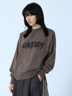 【ラシュッド/LASUD】のフロントロゴロングスリーブニット 人気、トレンドファッション・服の通販 founy(ファニー) ファッション Fashion レディースファッション WOMEN トップス・カットソー Tops/Tshirt ニット Knit Tops スウェット Sweat フロント Front プリント Print ルーズ Loose ヴィンテージ Vintage thumbnail ダークブラウン|ID: prp329100004332144 ipo3291000000030081650