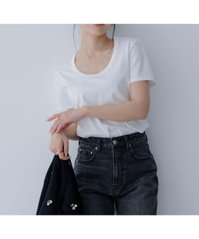 【アニュアンス/anuans】のシルクタッチコットンUネックT 人気、トレンドファッション・服の通販 founy(ファニー) ファッション Fashion レディースファッション WOMEN シルク Silk シルケット Mercerization 定番 Standard プレート Plate ベーシック Basic エレガント 上品 Elegant |ID:prp329100004332338