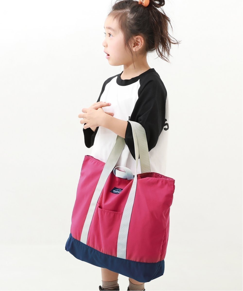 【デビロック/devirock / KIDS】のお道具箱が入る バイカラー レッスンバッグ トートバッグ バッグ インテリア・キッズ・メンズ・レディースファッション・服の通販 founy(ファニー) 　ファッション　Fashion　キッズファッション　KIDS　巾着　Purse　シューズ　Shoes　おすすめ　Recommend　入学式　Entrance Ceremony　004-ピンク|ID: prp329100004332831 ipo3291000000031994116