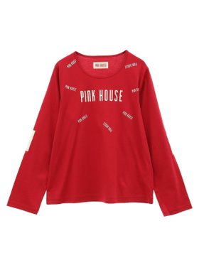 【ピンクハウス/PINK HOUSE】のロゴプリントカットソー 人気、トレンドファッション・服の通販 founy(ファニー) ファッション Fashion レディースファッション WOMEN トップス・カットソー Tops/Tshirt カットソー Cut and Sewn カットソー Cut And Sew シルケット Mercerization フロント Front プリント Print ランダム Random 長袖 Long Sleeve |ID:prp329100004333740