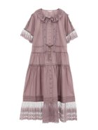 【ピンクハウス/PINK HOUSE】のドットチュール*オリジナルローズチュールレース使いワンピース 人気、トレンドファッション・服の通販 founy(ファニー) ファッション Fashion レディースファッション WOMEN ワンピース Dress エレガント 上品 Elegant スカラップ Scalloped ティアードワンピース Tiered Dress ドット Dot フロント Front ペチコート Petticoat モチーフ Motif レーシー Lacey レース Race ロング Long ローズ Rose thumbnail パープル|ID: prp329100004334328 ipo3291000000030108338