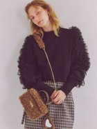 【ファーファー/FURFUR】のドットチュールフリルコサージュスウェット 人気、トレンドファッション・服の通販 founy(ファニー) ファッション Fashion レディースファッション WOMEN トップス・カットソー Tops/Tshirt パーカ Sweats スウェット Sweat スウェット Sweat ボトム Bottom ルーズ Loose thumbnail BLK[009]|ID: prp329100004334375 ipo3291000000030108809