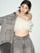 【リリーブラウン/Lily Brown】のラッフルチュールビスチェ 人気、トレンドファッション・服の通販 founy(ファニー) ファッション Fashion レディースファッション WOMEN トップス・カットソー Tops/Tshirt ビスチェ Bustier エアリー Airy シャーリング Shirring チュール Tulle ドット Dot フェミニン Feminine ベロア Velor ランダム Random リボン Ribbon 秋 Autumn/Fall thumbnail WHT[001]|ID: prp329100004334574 ipo3291000000030110446