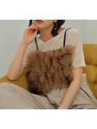 【リリーブラウン/Lily Brown】のラッフルチュールビスチェ 人気、トレンドファッション・服の通販 founy(ファニー) ファッション Fashion レディースファッション WOMEN トップス・カットソー Tops/Tshirt ビスチェ Bustier エアリー Airy シャーリング Shirring チュール Tulle ドット Dot フェミニン Feminine ベロア Velor ランダム Random リボン Ribbon 秋 Autumn/Fall thumbnail DOT[934]|ID: prp329100004334574 ipo3291000000030110448