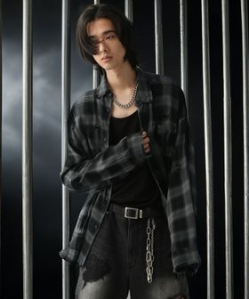 【ハレ/HARE / MEN】のBIGダメージチェックシャツ 人気、トレンドファッション・服の通販 founy(ファニー) ファッション Fashion メンズファッション MEN インナー Inner ダメージ Damage チェック Check |ID:prp329100004334578