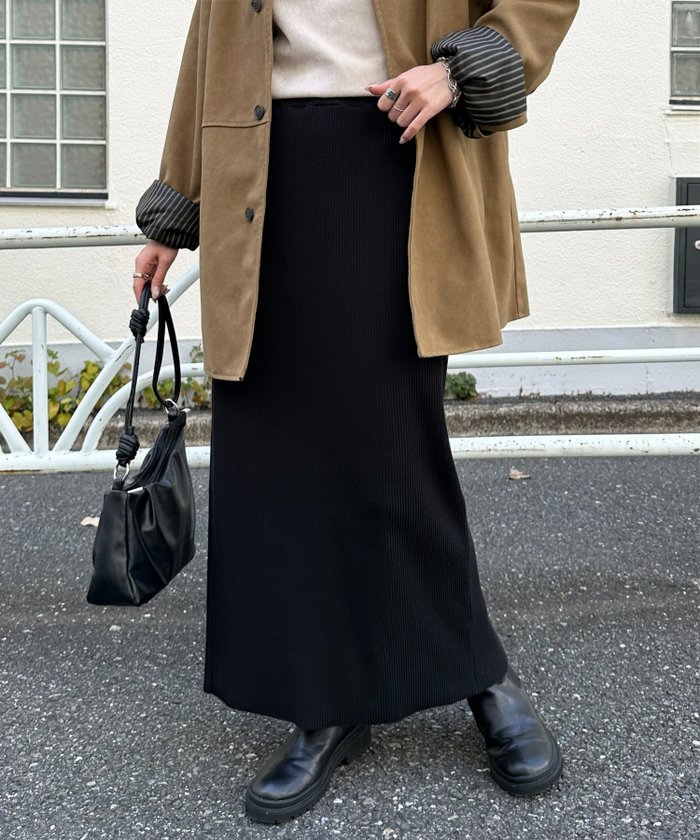 【ディスコート/Discoat】のリブナロースカート インテリア・キッズ・メンズ・レディースファッション・服の通販 founy(ファニー) https://founy.com/ ファッション Fashion レディースファッション Fashion for Women スカート Skirts シンプル Simple, Minimal スリット Slit, Slit Detail フィット Fit, Slim Fit リブニット Rib Knit, Ribbed Knit |ID: prp329100004334688 ipo3291000000034561431