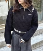 【イング/INGNI】のINGNI/7Gケーブルショート丈ハーフジップニット 人気、トレンドファッション・服の通販 founy(ファニー) ファッション Fashion レディースファッション WOMEN トップス・カットソー Tops/Tshirt ニット Knit Tops ショート Short スマホ Smartphone トレンド Trend ハイネック High Neck バランス Balance 防寒 Cold Protection マフラー Scarf A/W・秋冬 Aw・Autumn/Winter・Fw・Fall-Winter thumbnail クロ/オフホワイト|ID: prp329100004335489 ipo3291000000030117888