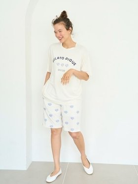 【ジェラート ピケ/gelato pique】 【接触冷感】【UNISEX】ハートアイス柄ハーフパンツ人気、トレンドファッション・服の通販 founy(ファニー) ファッション Fashion レディースファッション WOMEN パンツ Pants ハーフ / ショートパンツ Short Pants ユニセックス Unisex とろみ Thickness なめらか Smooth ハーフ Half プリント Print モチーフ Motif ワンポイント One Point |ID:prp329100004335999