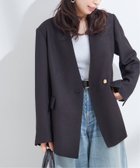 【ジャーナルスタンダード レサージュ/journal standard L'essage】のリノオックスノーカラージャケット 人気、トレンドファッション・服の通販 founy(ファニー) ファッション Fashion レディースファッション WOMEN アウター Coat Outerwear ジャケット Jackets ノーカラージャケット No Collar Leather Jackets 2025年 2025 2025春夏・S/S Ss,Spring/Summer,2025 おすすめ Recommend インナー Inner ジャケット Jacket セットアップ Set Up thumbnail ブラック|ID: prp329100004336820 ipo3291000000030132495