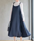 【アールピーエス/rps】のプリーツキャミワンピース 人気、トレンドファッション・服の通販 founy(ファニー) ファッション Fashion レディースファッション WOMEN ワンピース Dress キャミワンピース No Sleeve Dresses とろみ Thickness インナー Inner フェミニン Feminine プリーツ Pleats リボン Ribbon 再入荷 Restock/Back In Stock/Re Arrival thumbnail ネイビー|ID: prp329100004337738 ipo3291000000031016992