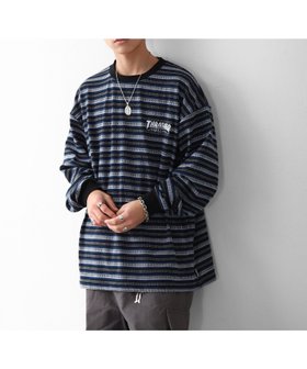 【ジップファイブ/ZIP FIVE】のジャガードボーダー長袖Tシャツ 人気、トレンドファッション・服の通販 founy(ファニー) ファッション Fashion レディースファッション WOMEN トップス・カットソー Tops/Tshirt シャツ/ブラウス Shirts/Blouses ロング / Tシャツ T-Shirts インナー Inner ストレッチ Stretch ボーダー Border 定番 Standard 長袖 Long Sleeve |ID:prp329100004338230