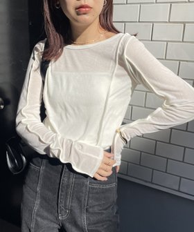 【カプリシューレマージュ/CAPRICIEUX LEMAGE】のパイピングロンT 人気、トレンドファッション・服の通販 founy(ファニー) ファッション Fashion レディースファッション WOMEN トップス・カットソー Tops/Tshirt ロング / Tシャツ T-Shirts おすすめ Recommend インナー Inner カーディガン Cardigan シンプル Simple ジャケット Jacket スカーフ Scarf センター Center デニム Denim パイピング Piping ロング Long ワイド Wide 切替 Switching |ID:prp329100004338307