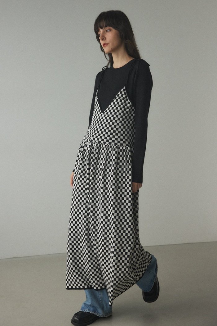 【ブラック バイ マウジー/BLACK by moussy】のblock check knit dress インテリア・キッズ・メンズ・レディースファッション・服の通販 founy(ファニー) https://founy.com/ ファッション Fashion レディースファッション WOMEN トップス・カットソー Tops/Tshirt ニット Knit Tops ワンピース Dress ドレス Party Dresses ストレッチ Stretch チェック Check ブロック Block |ID: prp329100004338505 ipo3291000000030148065