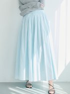 【コカ/COCA】のやわらかしわ感コットンフレアロングスカート Lt.blue|ID: prp329100004339028 ipo3291000000032726638