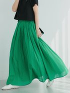 【コカ/COCA】のやわらかしわ感コットンフレアロングスカート Dk.green|ID: prp329100004339028 ipo3291000000032726645