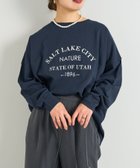 【アンディコール/un dix cors】の【WEB限定】シルケット風ロゴロンT 人気、トレンドファッション・服の通販 founy(ファニー) ファッション Fashion レディースファッション WOMEN トップス・カットソー Tops/Tshirt ロング / Tシャツ T-Shirts ウェーブ Wave コンパクト Compact 切替 Switching シルケット Mercerization ジャケット Jacket ストレート Straight バランス Balance ポケット Pocket ルーズ Loose レース Race おすすめ Recommend thumbnail ネイビー|ID: prp329100004339285 ipo3291000000030158437