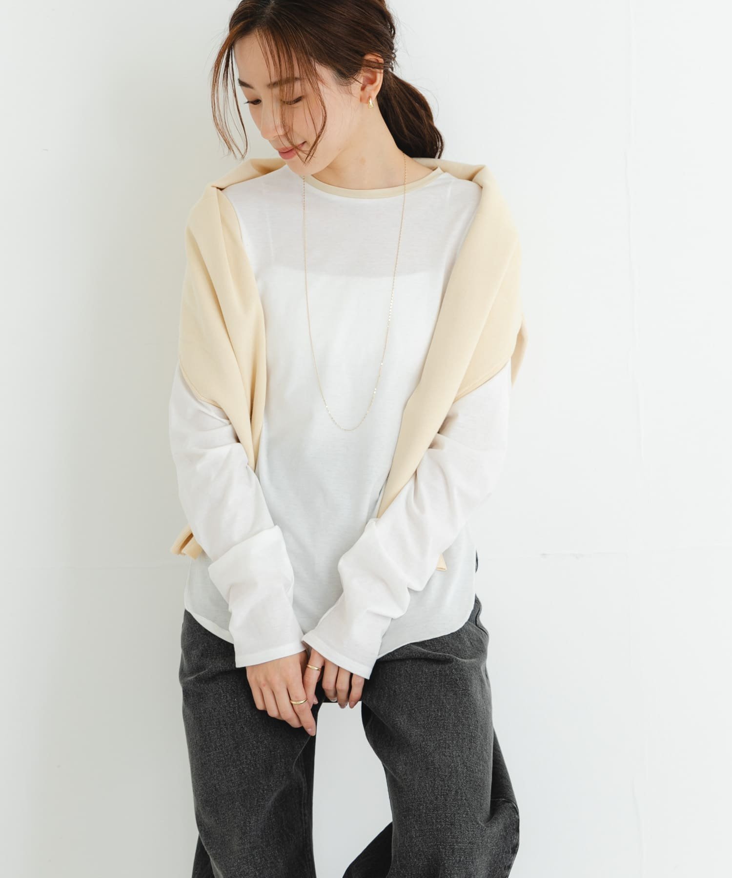 【アーバンリサーチ/URBAN RESEARCH】のリンガーロングスリーブカットソー 人気、トレンドファッション・服の通販 founy(ファニー) 　ファッション　Fashion　レディースファッション　WOMEN　トップス・カットソー　Tops/Tshirt　カットソー　Cut and Sewn　2025年　2025　2025春夏・S/S　Ss,Spring/Summer,2025　インナー　Inner　カットソー　Cut And Sew　カーディガン　Cardigan　シンプル　Simple　ジャケット　Jacket　ビスチェ　Bustier　ラウンド　Round　夏　Summer　S/S・春夏　Ss・Spring/Summer　 other-1|ID: prp329100004339303 ipo3291000000030158499