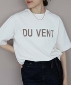 【ルクールブラン/le.coeur blanc】の《手洗い可能》DU VENT フロッキーロゴTシャツ エクリュ|ID: prp329100004339379 ipo3291000000030158813