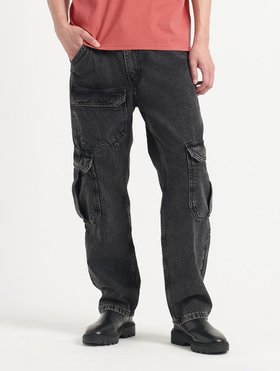 【リーバイス/Levis / MEN】のSTAY LOOSE カーゴ ブラック DARKLY WASH 人気、トレンドファッション・服の通販 founy(ファニー) ファッション Fashion メンズファッション MEN キャンバス Canvas コレクション Collection ジーンズ Jeans ストレッチ Stretch デニム Denim ポケット Pocket ループ Loop ワーク Work |ID:prp329100004339503