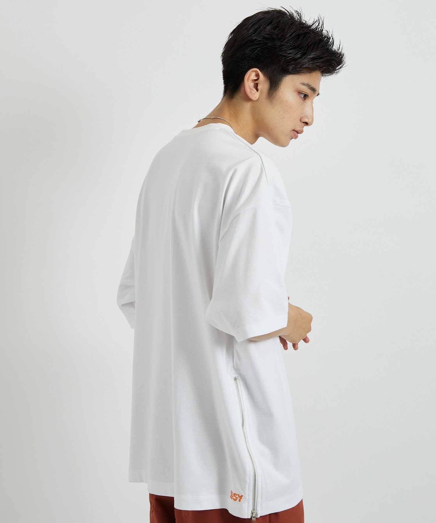 【ジュンレッド/JUNRed / MEN】のiisy / サイドジップTシャツ インテリア・キッズ・メンズ・レディースファッション・服の通販 founy(ファニー) 　ファッション　Fashion　メンズファッション　MEN　クール　Cool　サイドジップ　Side Zip　スリット　Slit　バランス　Balance　プリント　Print　ポケット　Pocket　半袖　Short Sleeve　ルーズ　Loose　ワイド　Wide　おすすめ　Recommend　ホワイト(10)|ID: prp329100004340061 ipo3291000000030265877